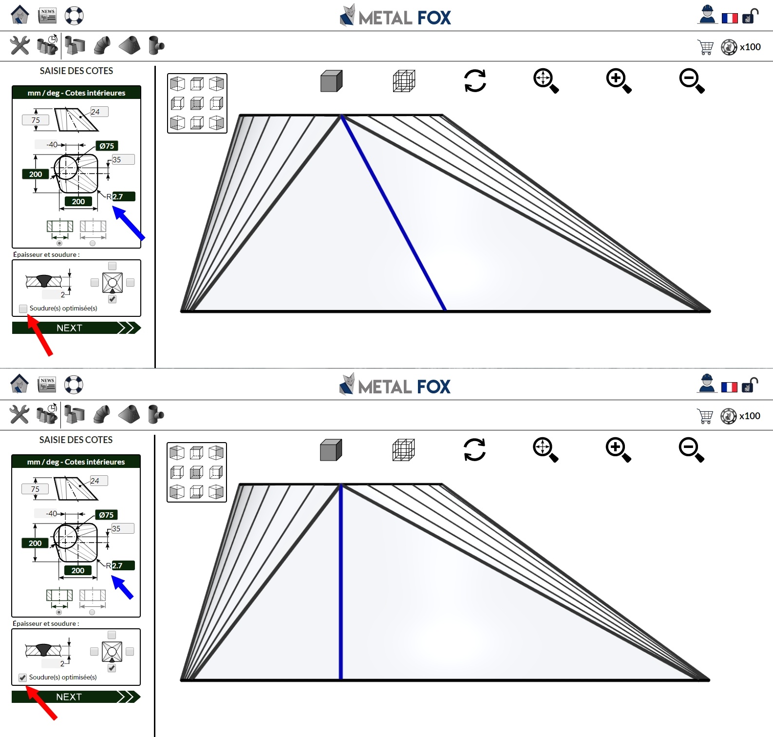 Welding Optimization using MetalFox